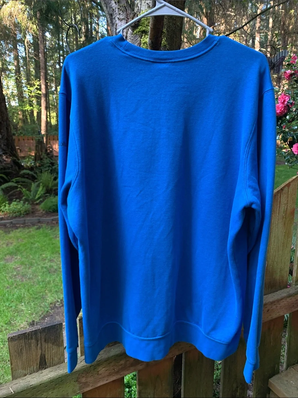 Columbia Men's Royal Blue Crewneck with Forest Flag Graphic